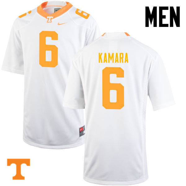 Men #6 Alvin Kamara Tennessee Volunteers College Football Jerseys-White